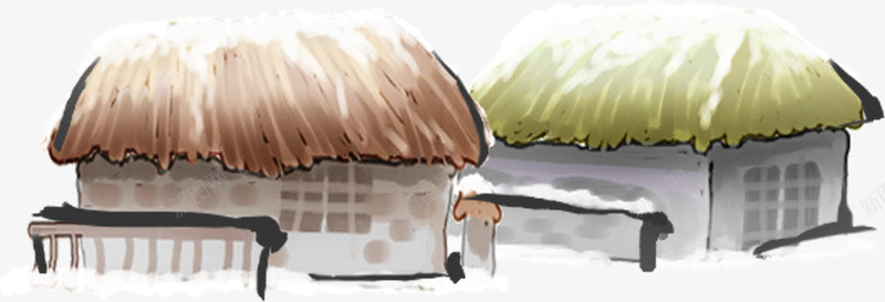 手绘草屋造型创意png免抠素材_新图网 https://ixintu.com 创意 草屋 造型 黄色草屋