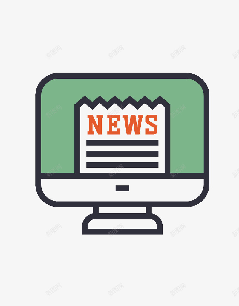 卡通极简电视台周边图标样式png_新图网 https://ixintu.com 宣传设计 广告设计 电视台周边样式 电视台相关图标 电视台系列图标 简约图标设计