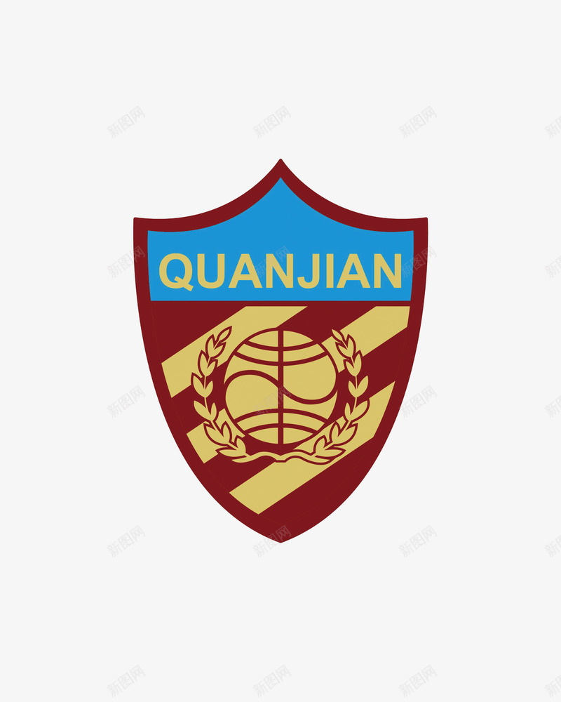 天津权健队徽图标png_新图网 https://ixintu.com logo在线生成 徽章 徽章logo 盾形徽章 矢量徽章 装饰图 装饰画