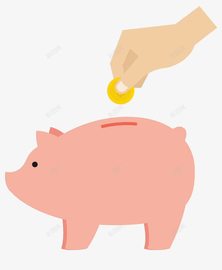 手向投金币小猪存钱罐png免抠素材_新图网 https://ixintu.com 免费下载 免费图片 小猪存钱罐 投金币 财富 货币 金融 金钱