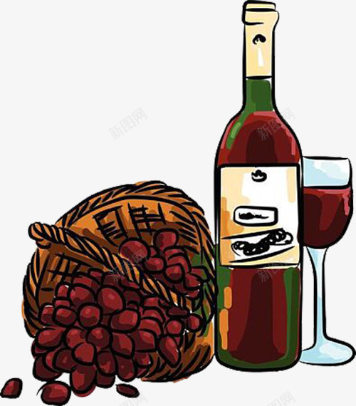 手绘板简约酒水节png免抠素材_新图网 https://ixintu.com 天猫酒水节 手绘 红酒 酒水类 酒水节 酒瓶