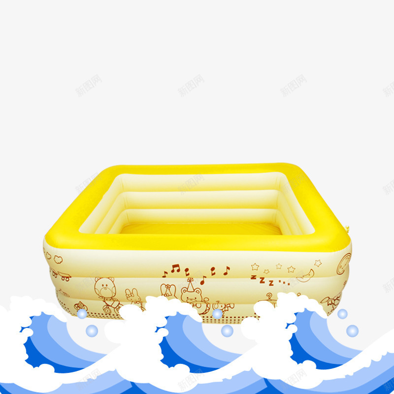 产品实物充气游泳池卡通浪花psd免抠素材_新图网 https://ixintu.com 产品实物 充气游泳池 卡通浪花