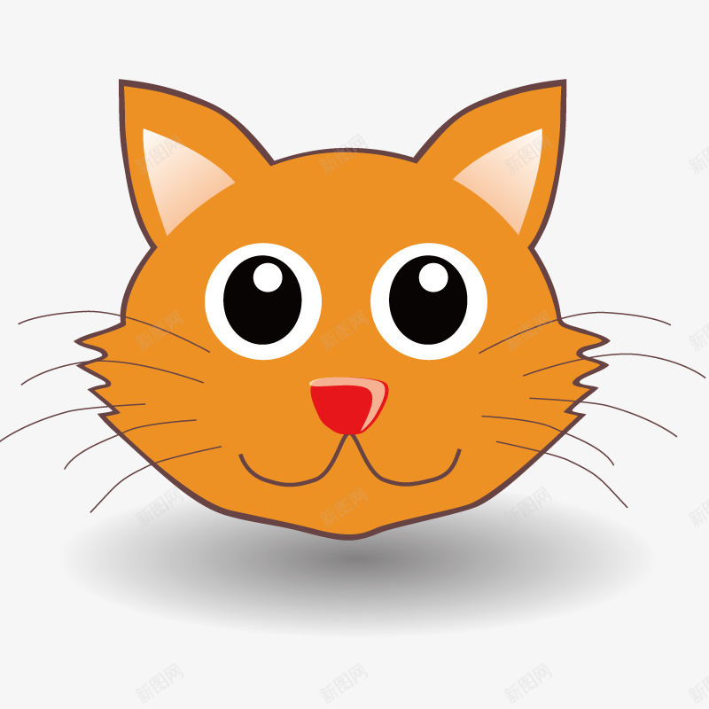 猫咪头矢量图ai免抠素材_新图网 https://ixintu.com 动物 卡通 矢量图