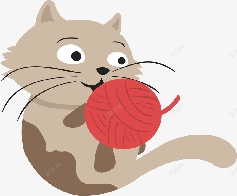 玩毛线球的可爱猫咪矢量图ai免抠素材_新图网 https://ixintu.com 卡通猫咪 可爱猫咪 彩色毛球 毛线球 猫咪 玩毛线球 矢量png 矢量图