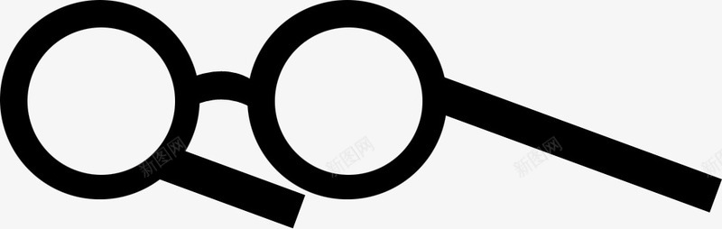 平面眼镜png免抠素材_新图网 https://ixintu.com 圆形 平面眼镜图 手绘 插画 眼镜框 矩形 近视 黑色