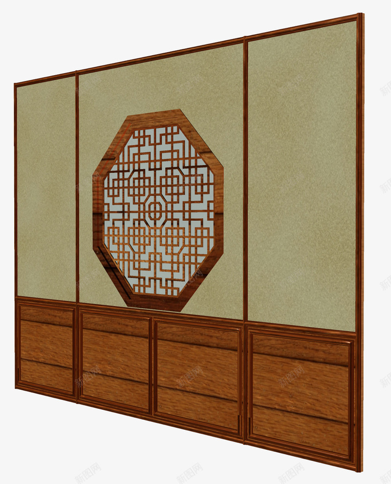 屏风png免抠素材_新图网 https://ixintu.com 墙饰 复古 家具 屏风