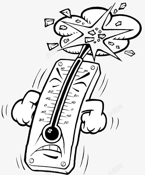 温度计天气预报高温png免抠素材_新图网 https://ixintu.com 卡通 天气 天气预报 手绘 温度计 热 高恩