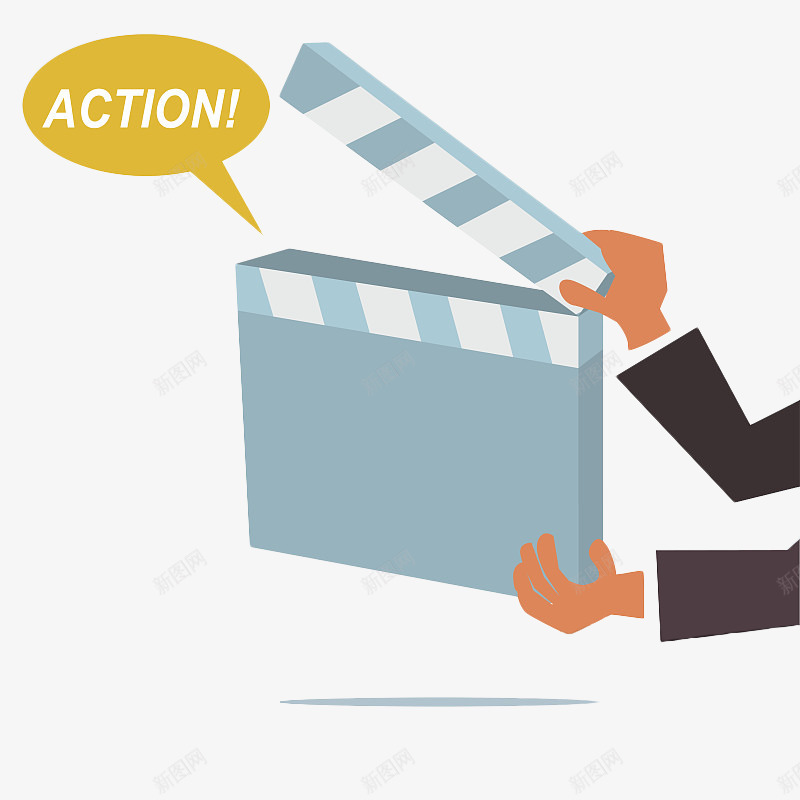 卡通手拿场记板png免抠素材_新图网 https://ixintu.com 卡通 场记牌 拍摄 拍电影 电影 电影业 胶卷