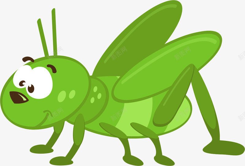 卡通动物昆虫绿色飞虫png免抠素材_新图网 https://ixintu.com 动物 卡通 昆虫 绿色 飞虫
