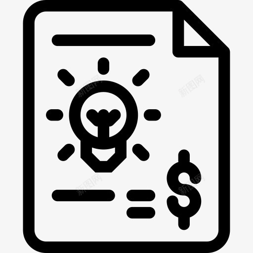 灯泡文件思想信钱纸引用有一天图标png_新图网 https://ixintu.com Bulb document idea letter money paper quote 信 引用 思想 文件 灯泡 纸 钱