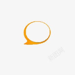 对话框png免抠素材_新图网 https://ixintu.com 圆形 对话框 橘色
