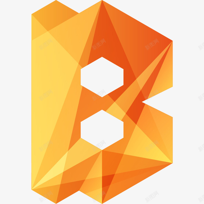 橘黄色不规则字母Bpng免抠素材_新图网 https://ixintu.com B PNG 不规则 橘黄色