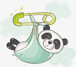 卡通国宝熊猫png免抠素材_新图网 https://ixintu.com 包袱 卡通 可爱 国宝 曲别针 熊猫
