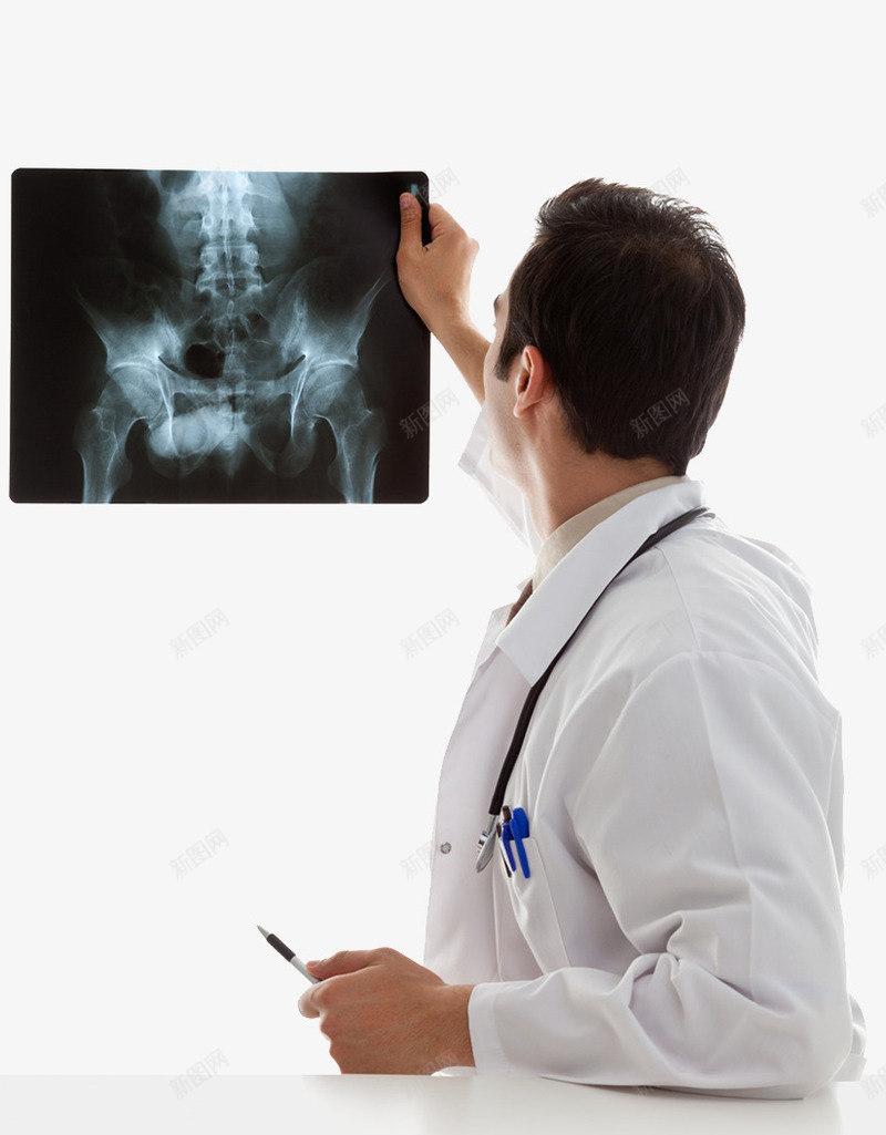 腰椎检查X光片psd免抠素材_新图网 https://ixintu.com 专业 医生 腰椎 身体检查