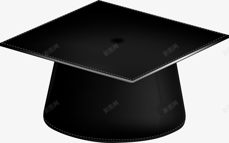手绘学士帽矢量图ai免抠素材_新图网 https://ixintu.com 学士帽 手绘 教育 矢量图