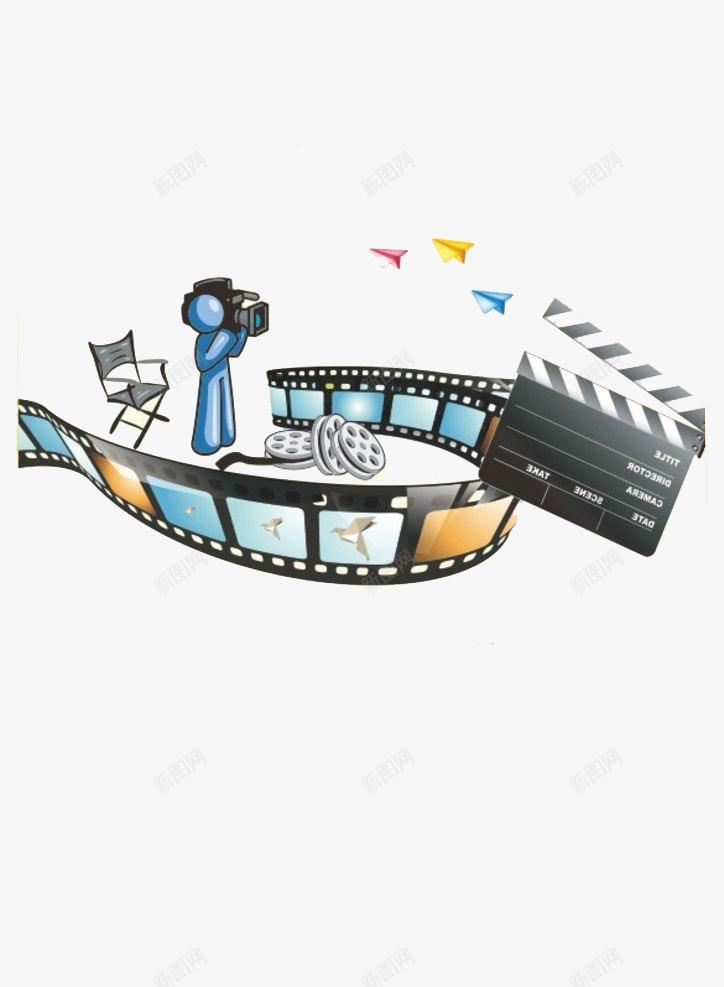 创意电影节海报装饰元素png免抠素材_新图网 https://ixintu.com 创意 插图 海报 电影节