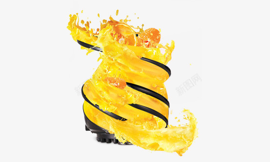 修饰png免抠素材_新图网 https://ixintu.com 橘黄色素材 素材 螺旋状