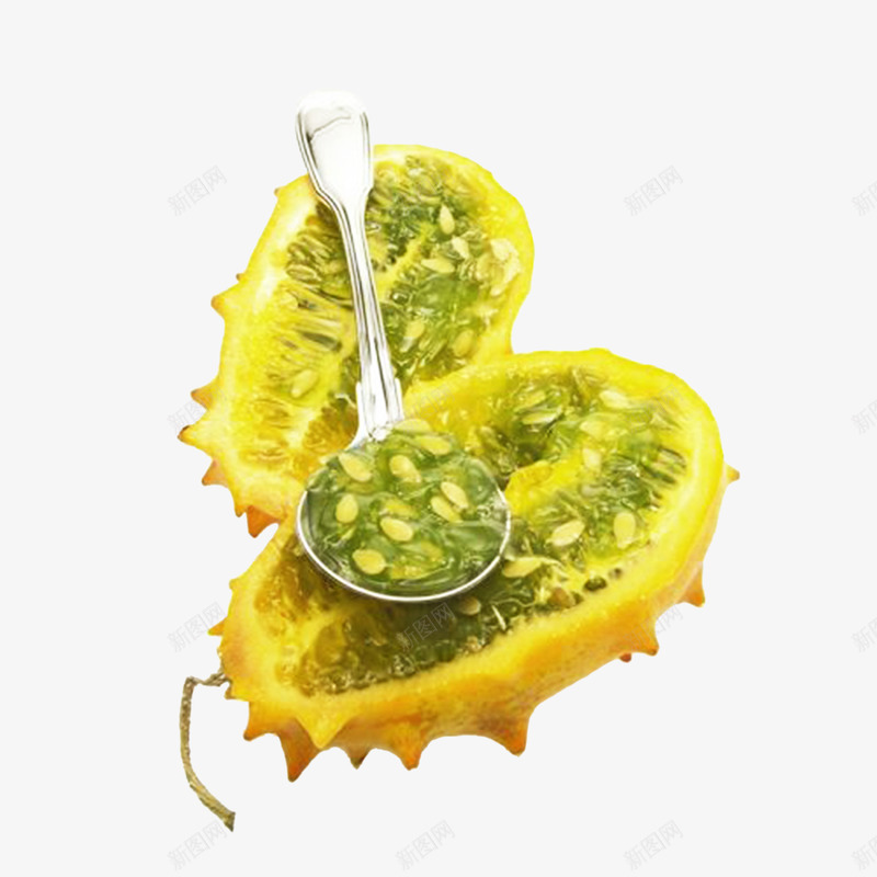 甜美的刺角瓜png免抠素材_新图网 https://ixintu.com 可口 清甜 热带水果 美味 黄色