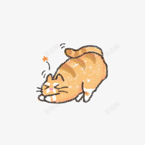 手绘卡通趴着的猫咪png免抠素材_新图网 https://ixintu.com 卡通 手绘 手绘卡通趴着的猫咪 手绘卡通趴着的猫咪PNG 猫咪 趴着
