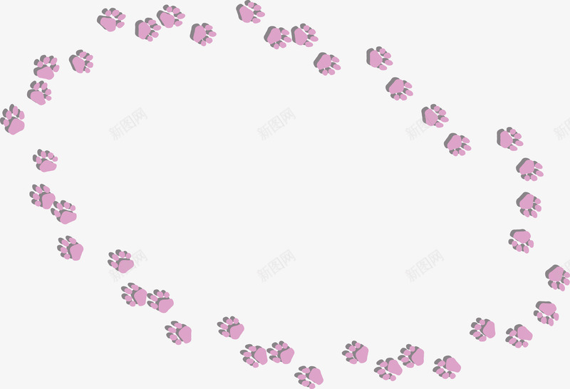 卡通粉色一圈猫爪印png免抠素材_新图网 https://ixintu.com 一圈猫爪印 卡通 卡通猫爪印 爪印 猫 猫咪 猫爪 猫爪印 粉色 脚印