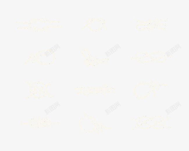 多个结串绳子png免抠素材_新图网 https://ixintu.com 绳子