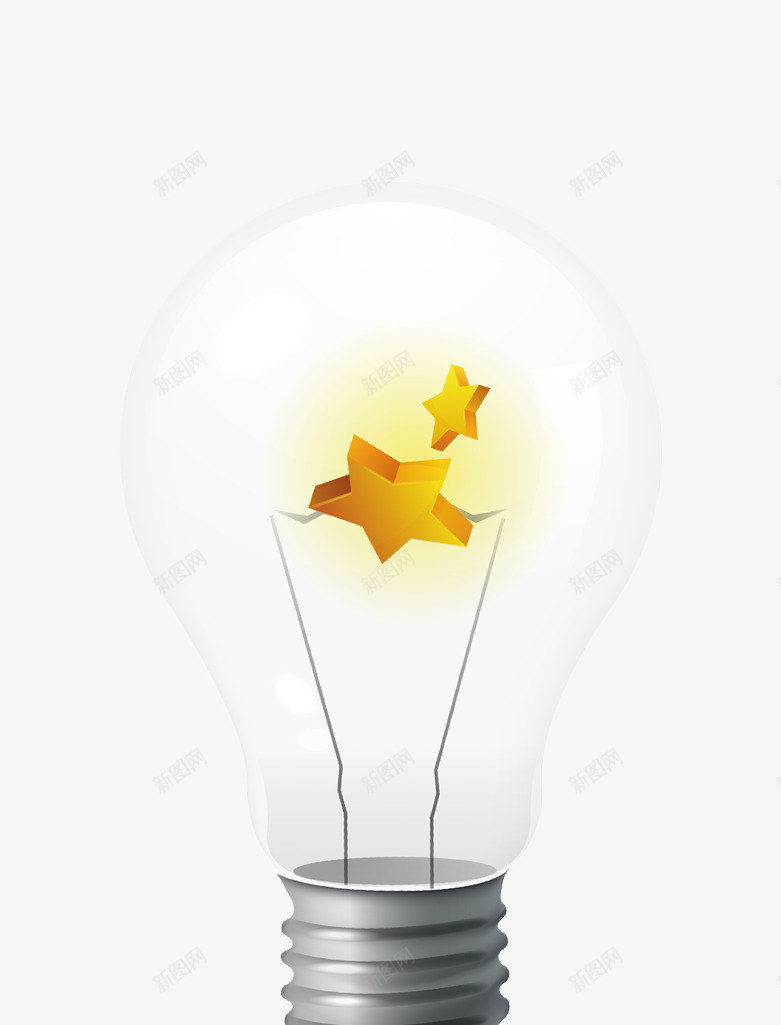 抽象卡通电灯泡png免抠素材_新图网 https://ixintu.com 卡通 抽象 现代 电灯泡
