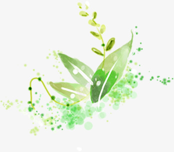 手绘绿叶壁画png免抠素材_新图网 https://ixintu.com 壁画 绿叶 设计