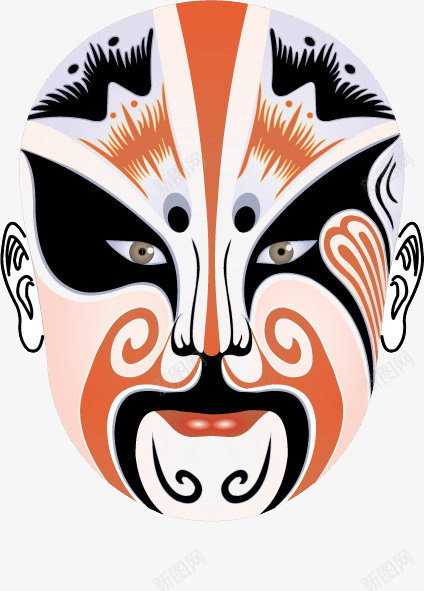 中国脸谱png免抠素材_新图网 https://ixintu.com 中国风 变脸 国粹 川剧 徽章 脸谱