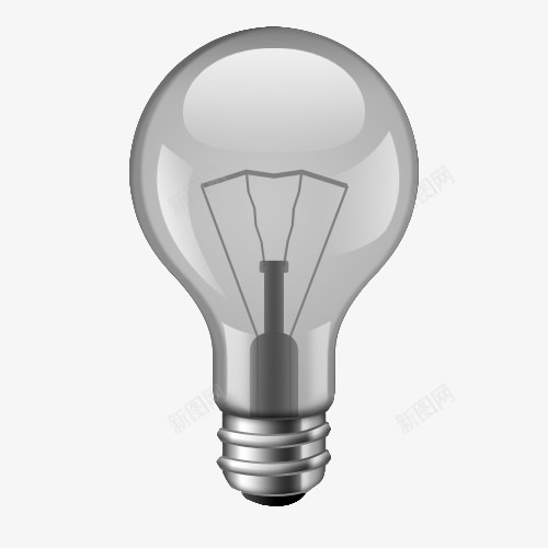 钨丝灯跑psd免抠素材_新图网 https://ixintu.com 灯泡设计 灰色 节约用电 节能灯泡