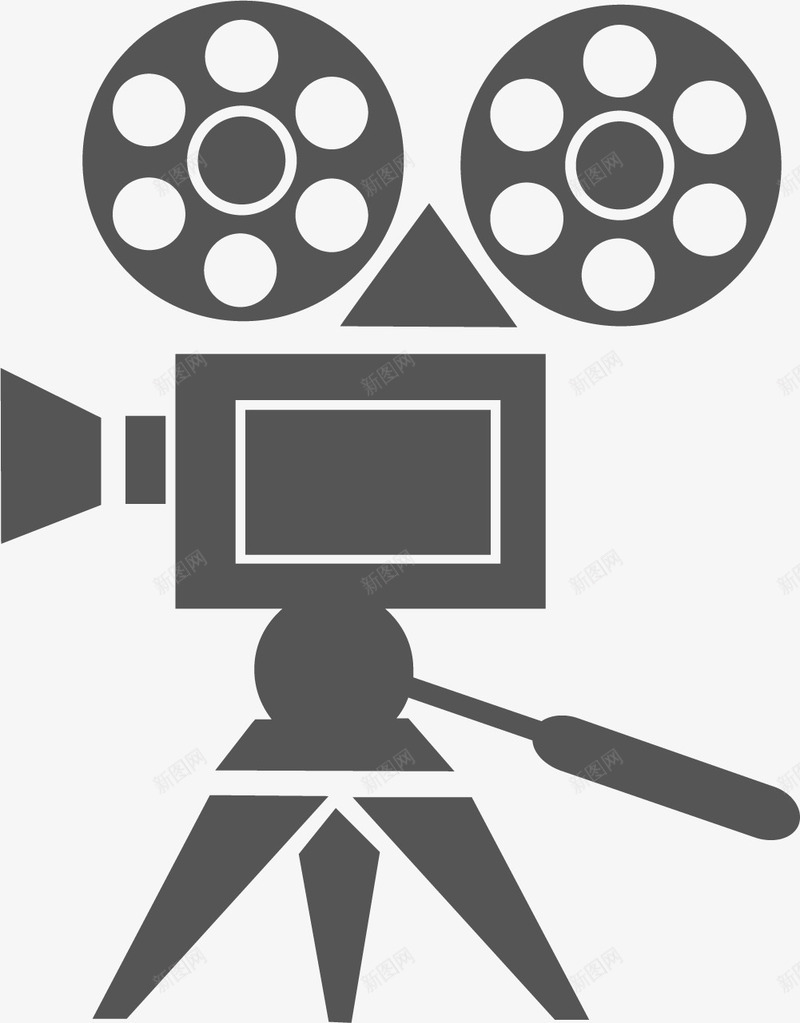 浮夸的放映机矢量图eps免抠素材_新图网 https://ixintu.com 复古 复古放映机 复古机器 放映机 浮夸 电影放映机 矢量图