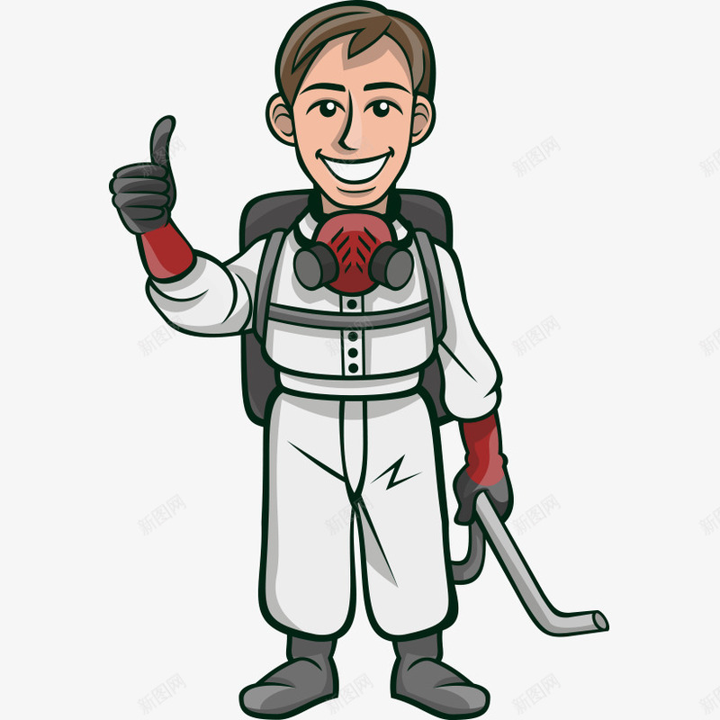 卡通手绘制服专业清洁工矢量图ai免抠素材_新图网 https://ixintu.com 专业的清洁工 制服的清洁工 卡通的人物 手绘的清洁工 矢量图