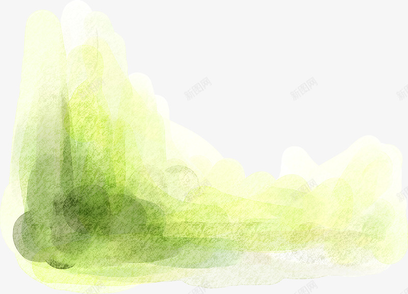 绿色水印插画png免抠素材_新图网 https://ixintu.com 图片 插画 水印 绿色