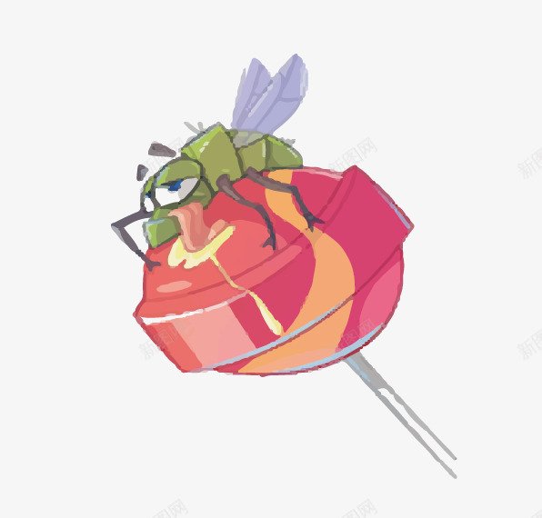 吃糖的昆虫png免抠素材_新图网 https://ixintu.com 卡通 搞笑 昆虫 糖