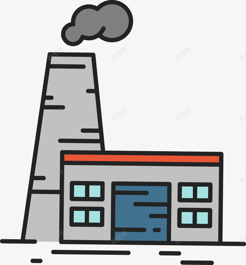 冒着废气的工厂房屋图标png_新图网 https://ixintu.com 二氧化碳 卡通工厂漫画图 工厂 废气 徽标徽章标帖 房子 标志图标 环保图标 环境保护 生态环保 碳排放 绿色环保 节能环保