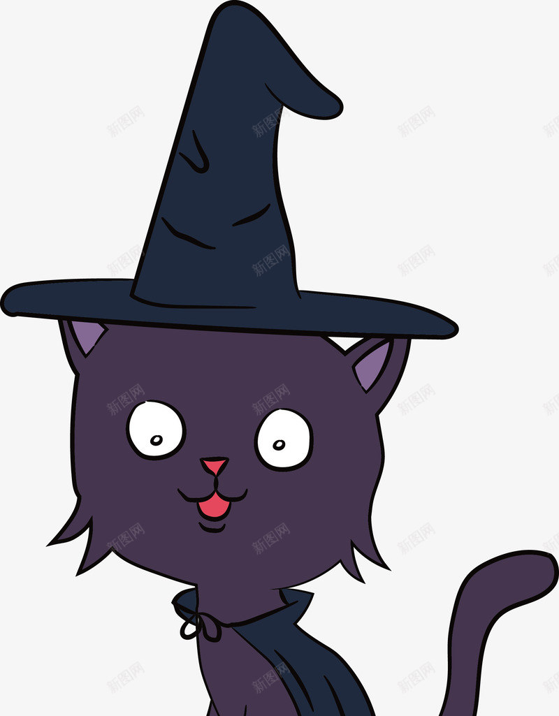 打扮成巫婆的黑猫png免抠素材_新图网 https://ixintu.com 万圣节 巫婆 巫婆帽 巫师 猫咪 节日 西方节日 诸圣节 黑猫 黑猫简笔画