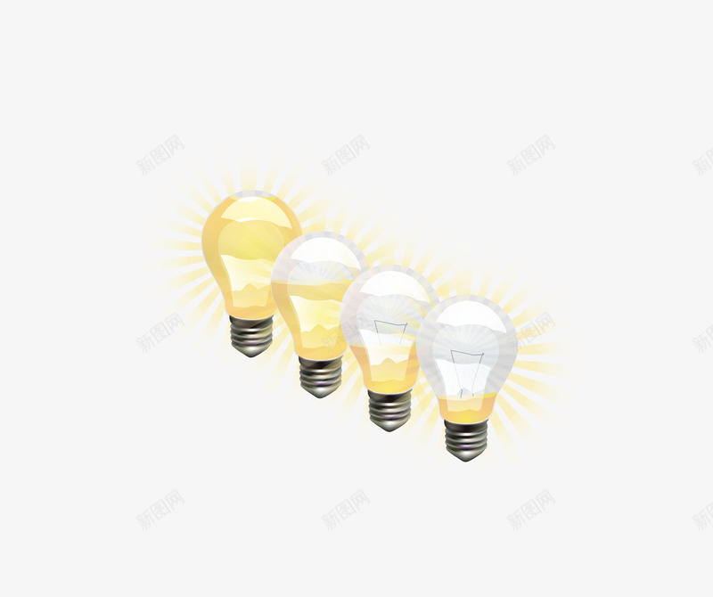 发光灯泡矢量图ai免抠素材_新图网 https://ixintu.com 发光 灯泡 灯泡矢量 白炽灯 矢量图