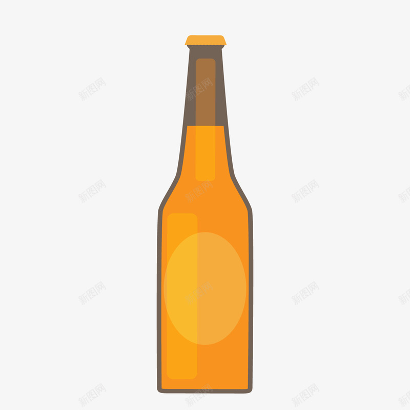 黄色圆弧酒瓶卡通插画矢量图ai免抠素材_新图网 https://ixintu.com 光泽 卡通插画 圆弧 弧度 设计 酒瓶 黄色 矢量图