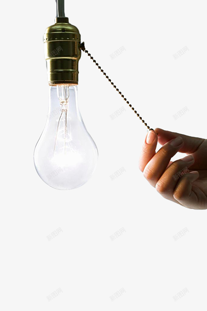 手拉电灯绳png免抠素材_新图网 https://ixintu.com 开关 手 拉 拉绳子 电灯 绳子