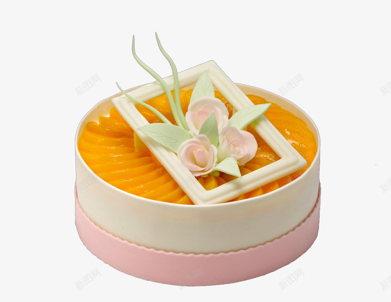 美味水果蛋糕png免抠素材_新图网 https://ixintu.com 水果 甜品 生日蛋糕 黄色
