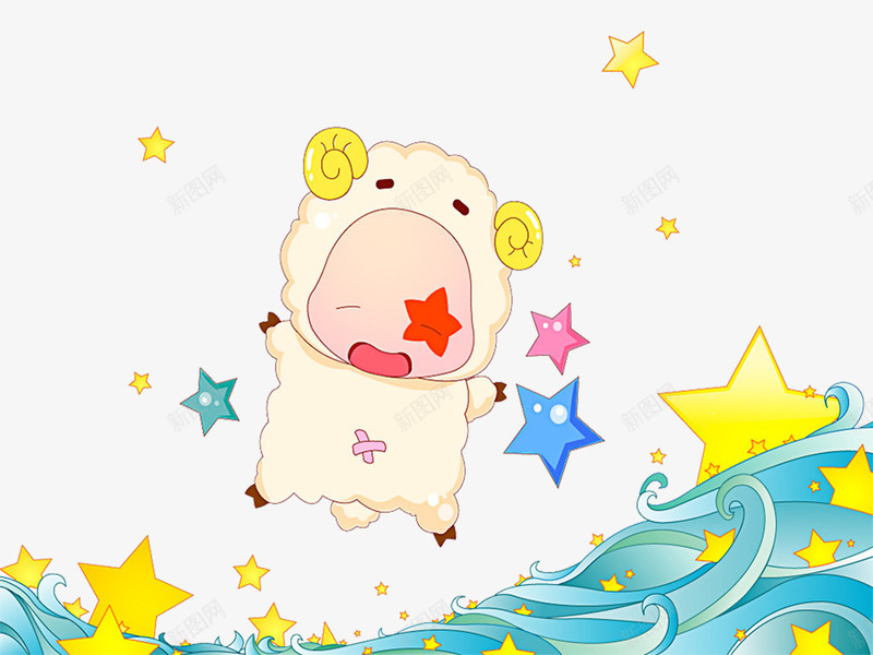 可爱的白羊座png免抠素材_新图网 https://ixintu.com 乐观 星座 爱冲动 阳光