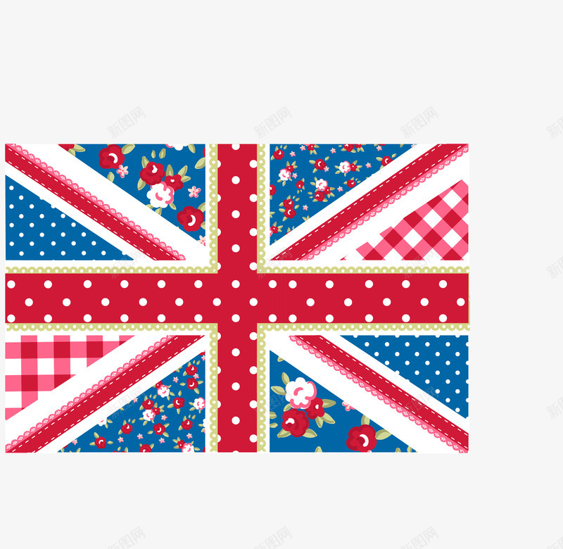 怀旧的英国国旗png免抠素材_新图网 https://ixintu.com 国旗 旗子 矢量旗子 红色 英伦 英国国旗 英国旗 蓝色