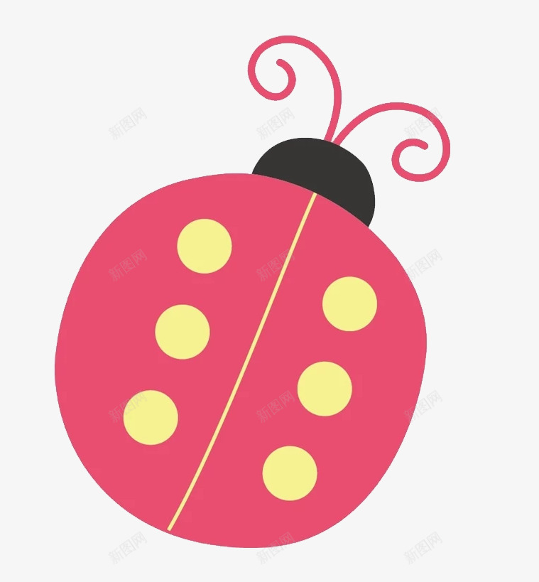 卡通昆虫png免抠素材_新图网 https://ixintu.com png 七星瓢虫 卡通 虫子
