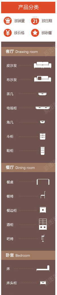 天猫卡通家具图标png_新图网 https://ixintu.com 卡通 图标 家具