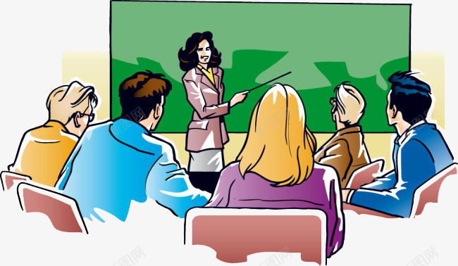 学习上课的彩色插画png免抠素材_新图网 https://ixintu.com 上课 元素 学习 学生 彩色 插画 老师