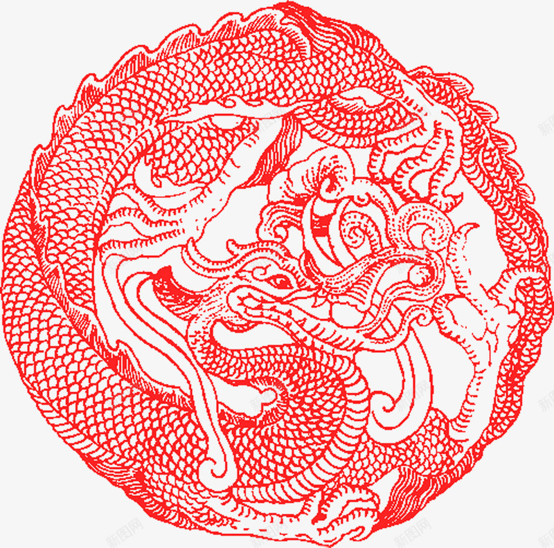 环形龙底纹png免抠素材_新图网 https://ixintu.com png素材 底纹 环形龙