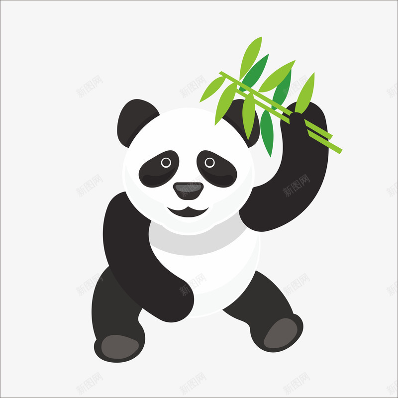 扁平化熊猫png免抠素材_新图网 https://ixintu.com PPT PPT元素 国宝 扁平 扁平化