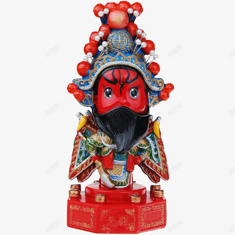 红脸谱工艺品png免抠素材_新图网 https://ixintu.com 北京礼物 变脸 川剧 熊猫故宫 红脸谱工艺品 纪念品 脸谱 风雅堂