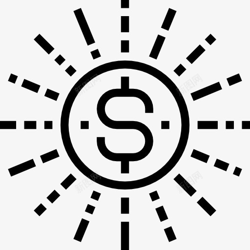太阳图标png_新图网 https://ixintu.com SEO和网络 夏天 天气 气象 温暖 美元符号 自然 阳光 阳光明媚