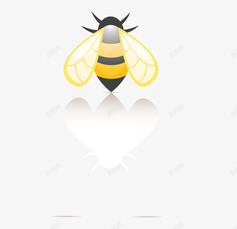 卡通黄色昆虫蜜蜂png免抠素材_新图网 https://ixintu.com 卡通 昆虫 蜜蜂 黄色
