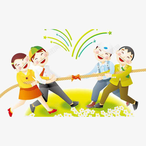 欢快拔河图案png免抠素材_新图网 https://ixintu.com 图案 小朋友拔河 彩色风格 拉绳子的人 拔河 欢快 装饰图案